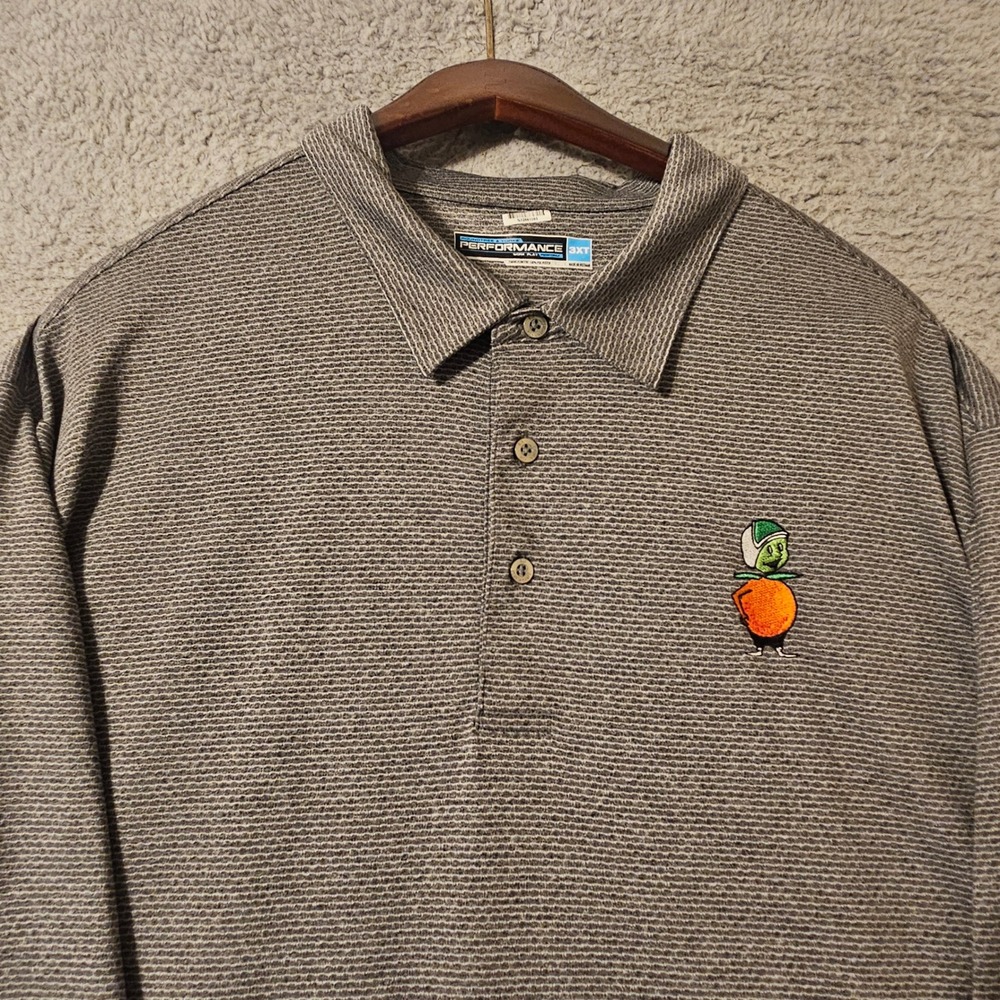 Roundtree & Yorke Performance Mens 3XT Polo Shirt Grey UCF Knights Citronauts
